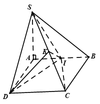 Cho hình chóp S.ABCD có đáy ABCD là hình vuông cạnh a, SA vuông góc mp ABCD và SA = a . Gọi I, K lần lượt là trung điểm các cạnh AB và SC. Tính IK. (ảnh 1)