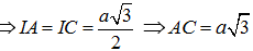 Cho hình chóp tứ giác S.ABCD, có đáy ABCD là hình thoi tâm I cạnh bằng a  và góc A = 60 độ, cạnh SC = a căn bậc hai 6/2 (ảnh 4)