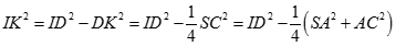 Cho hình chóp S.ABCD có đáy ABCD là hình vuông cạnh a, SA vuông góc mp ABCD và SA = a . Gọi I, K lần lượt là trung điểm các cạnh AB và SC. Tính IK. (ảnh 7)