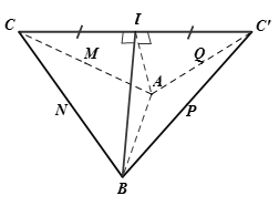 Trong không gian cho hai tam giác đều  ABC và ABC'  có chung cạnh AB  và nằm trong hai mặt phẳng khác nhau.  (ảnh 1)