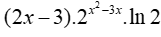 Cho hàm số  y= 2^x^2-3x có đạo hàm là (ảnh 2)