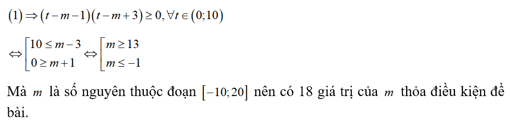 Cho hàm số f(x) có đạo hàm trên R và f'(x)= (x-1)(x+3). Có bao nhiêu giá trị nguyên của (ảnh 2)