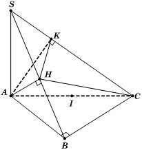 Cho hình chóp S.ABC có đáy ABC là tam giác vuông cân tại B và BC = a. Cạnh bên SA vuông góc với đáy (ABC). Gọi H, K lần lượt là hình chiếu vuông (ảnh 1)
