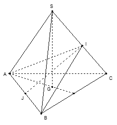 Cho hình chóp S.ABC có đáy ABC là tam giác đều cạnh a và SA = SB = SC = b ( a > b căn bậc hai 2). Gọi G là trọng tâm tam giác ABC. Xét mặt phẳng (P) đi qua A và vuông góc với SC (ảnh 1)