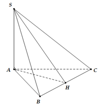 Cho hình chóp S.ABC có hai mặt bên (SAB) và (SAC) vuông góc với mặt phẳng (ABC), tam giác ABC vuông cân ở A và có đường cao AH H thuộc BC (ảnh 1)