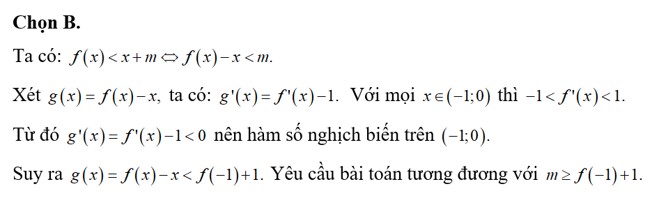 Cho hàm số f(x), hàm số f'(x) liên tục trên R và có đồ thị như hình vẽ. Bất phương trình (ảnh 2)