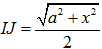 Cho hai tam giác ACD và BCD  nằm trên hai mặt phẳng vuông góc với nhau và AC = AD = BC = BD = a, CD = 2x. Gọi I, J  lần lượt là trung điểm của AB  và CD  (ảnh 8)