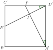 Cho hình lập phương ABCD.A'B'C'D' cạnh a . Gọi M, N, P lần lượt là trung điểm của AB, BC, C'D'. Tính góc giữa hai đường thẳng DN  và A'P (ảnh 1)