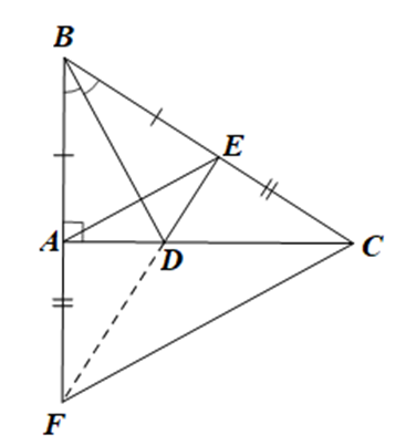 Chứng minh rằng: a) tam giác ABD = tam giác EBD từ đó suy ra AD = ED (ảnh 1)