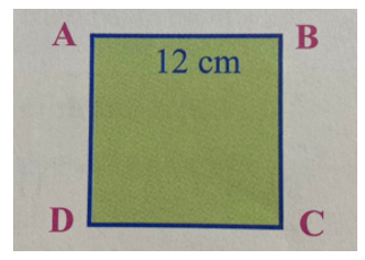 Tính chu vi của các hình sau: Chu vi hình vuông ABCD là: … Đáp số: …….. cm.Chu vi hình chữ nhật GHIK là: … Đáp số: ………. dm. (ảnh 1)