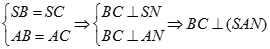 Cho tứ diện ABCD có hai mặt (ABC) và (SBC) là hai tam giác đều cạnh a, sa = a căn bậc hai 3/2. M là điểm trên AB sao cho AM = b (0 < b < a). (ảnh 3)