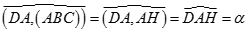 Cho tứ diện ABCD có DA, DB, DC đôi một vuông góc. Gọi anpha, beta, gama lần lượt là góc giữa các đường thẳng DA, DB, DC với mặt phẳng (ABC)  (ảnh 4)