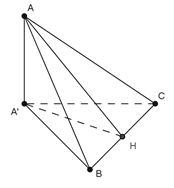 Cho tam giác cân ABC  có đường cao AH = a căn bậc hai 3, BC = 3a chứa trong mặt phẳng (P). Gọi A' là hình chiếu vuông góc của A lên mặt phẳng (P). (ảnh 1)