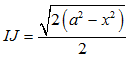 Cho hai tam giác ACD và BCD  nằm trên hai mặt phẳng vuông góc với nhau và AC = AD = BC = BD = a, CD = 2x. Gọi I, J  lần lượt là trung điểm của AB  và CD  (ảnh 7)