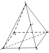 Cho hình chóp S.ABCD có đáy là hình vuông ABCD cạnh bằng a và các cạnh bên đều bằng a. Gọi M và N lần lượt là trung điểm của AD và SD. (ảnh 1)
