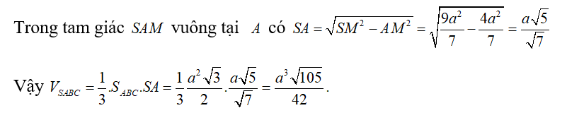 Cho hình chóp S.ABCD có AC=a, BC= 2a,góc ACB= 120 độ. Cạnh bên SA vuông góc (ABC) (ảnh 2)