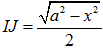 Cho hai tam giác ACD và BCD  nằm trên hai mặt phẳng vuông góc với nhau và AC = AD = BC = BD = a, CD = 2x. Gọi I, J  lần lượt là trung điểm của AB  và CD  (ảnh 5)