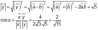 Cho hai vec tơ a, b thỏa mãn trị tuyệt đối vecto a = 4, trị tuyệt đối vecto b = 3, vecto a. vecto b = 10. Xét hai véc tơ ; . (ảnh 9)