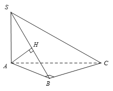 Cho hình chóp S.ABC có SA vuông góc mp ABC và tam giác ABC vuông ở B. AH là đường cao của tam giác SAB. Khẳng định nào sau đây sai ? (ảnh 1)