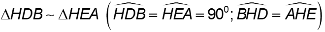 b) Chứng minh HE.HB = HD.HA = HF.HC (ảnh 1)