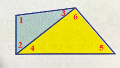 Số góc không vuông có trong hình bên là: A. 4 góc B. 5 góc C. 6 góc D. 7 góc (ảnh 2)