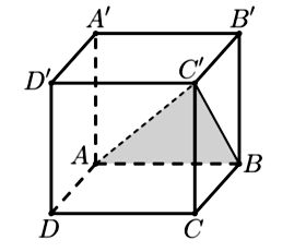 Cho hình lăng trụ tứ giác đều ABCD.A'B'C'D' có cạnh đáy bằng a cạnh bên bằng (ảnh 1)