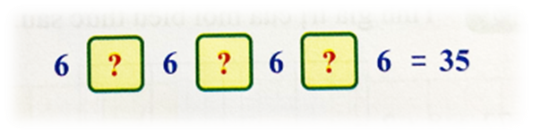 Các dấu thích hợp điền vào ô trống lần lượt là: A. x, -, :  B. +, x, - C. :, + , x (ảnh 1)