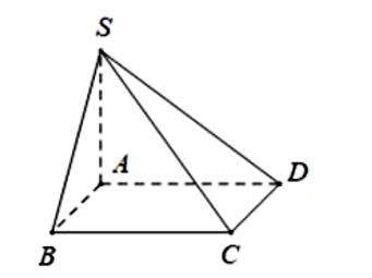 Cho hình chóp S.ABCD có đáy ABCD là hình vuông cạnh a, SA= a và (ảnh 1)