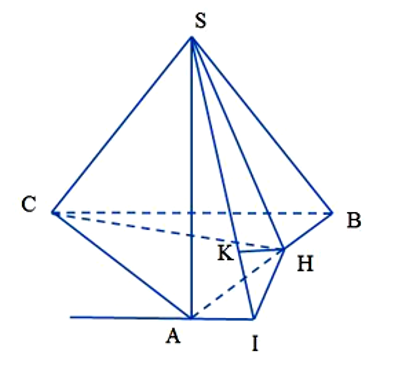 Cho hình chóp S.ABC có đáy là tam giác đều cạnh a. Hình chiếu vuông góc của S lên (ảnh 1)