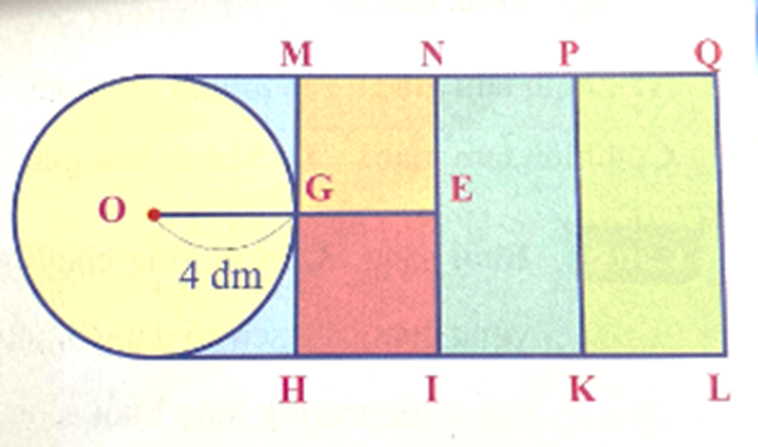 Xác định độ dài các cạnh sau: GM = dm MH = dm MQ = dm QL = dm (ảnh 1)