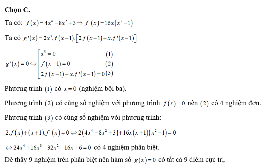 Cho hàm số bậc bốn f(x) có bảng biến thiên như sau:  Số điểm cực trị của hàm số (ảnh 2)