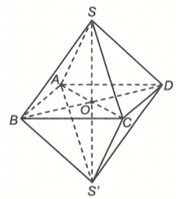 Cho hình vẽ bên, biết SABCD  là hình chóp đều. Phép đối xứng qua tâm  O biến hình chóp SOAB  thành hình chóp nào sau đây ? (ảnh 1)