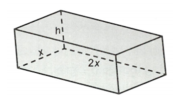 Người ta xây một bể chứa nước với dạng khối hộp chữ nhật không nắp có thể tích bằng 500/3 m^3  . Đáy bể là hình chữ nhật  (ảnh 1)