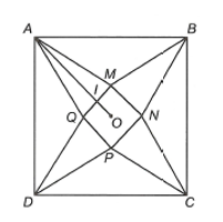 Từ một tấm bìa hình vuông ABVD  có cạnh bằng 5dm, người ta cắt bỏ bốn tam giác cân bằng nhau là và (ảnh 1)