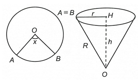 Bác Hoàng có một tấm thép mỏng hình tròn, tâm O, bán kính 4 dm. Bác định cắt ra một hình quạt tròn tâm O, (ảnh 1)