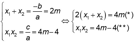 c) Viết biểu thức liên hệ giữa hai nghiệm x1; x2 (x1; x2 là nghiệm của phương trình (1)) không phụ thuộc vào m. (ảnh 1)