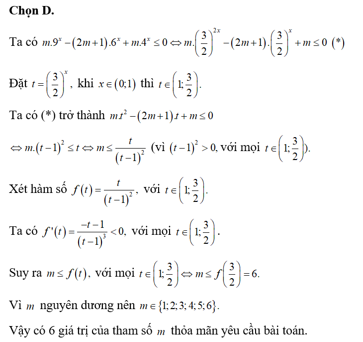 Có bao nhiêu giá trị nguyên dương của tham số m để bất phương trình (ảnh 1)