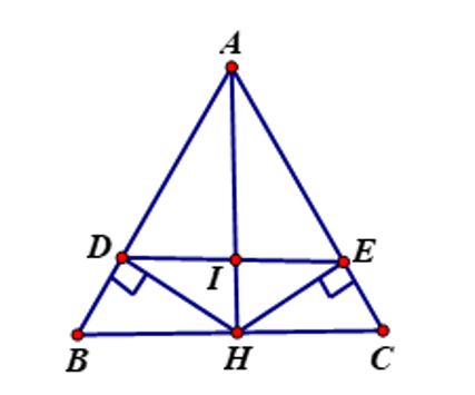 Cho tam giác ABC có AB = AC và tia phân giác góc A cắt BC ở H.  a) Chứng minh tam giác ABH= tam giác ACH (ảnh 1)