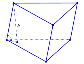 Một khối lăng trụ tam giác có đáy là tam giác đều cạnh bằng 3, cạnh bên bằng 2 căn 3  và tạo với mặt phẳng đáy một góc 30 độ.  (ảnh 1)