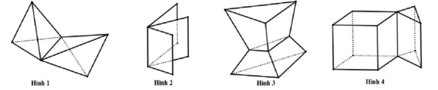 Trong các hình dưới đây, hình nào là hình đa diện?  A. hình 4 (ảnh 1)