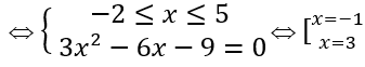 Tìm GTNN của hàm số :   y= x^3-3x^2-9x+5  trên   [-2,5] (ảnh 1)