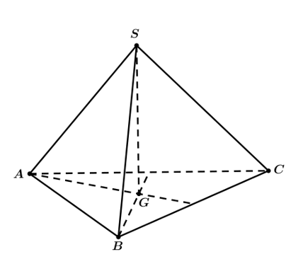 Cho khối chóp SABC  gọi G  là trọng tâm tam giác ABC . Tỉ số thể tích VSABC/ VSAGC  bằng (ảnh 1)