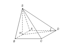 Cho hình chóp S. ABCD có đáy ABCD là hình vuông cạnh a. Tam giác SAB đều cạnh a (ảnh 1)