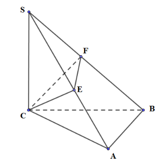 Cho hình chóp S.ABC có đáy ABC là tam giác vuông cân tại A, BC = a căn bậc hai 2, SC là đường (ảnh 1)