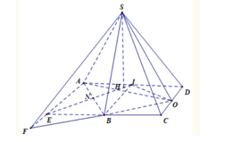 Cho hình chóp S. ABCD có đáy ABCD là nửa lục giác đều nội tiếp đường tròn đường kính (ảnh 1)