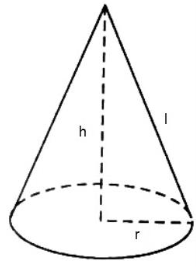 Diện tích xung quanh của hình nón (N) biết chiều cao h = 4 và bán kính đường tròn đáy (ảnh 1)