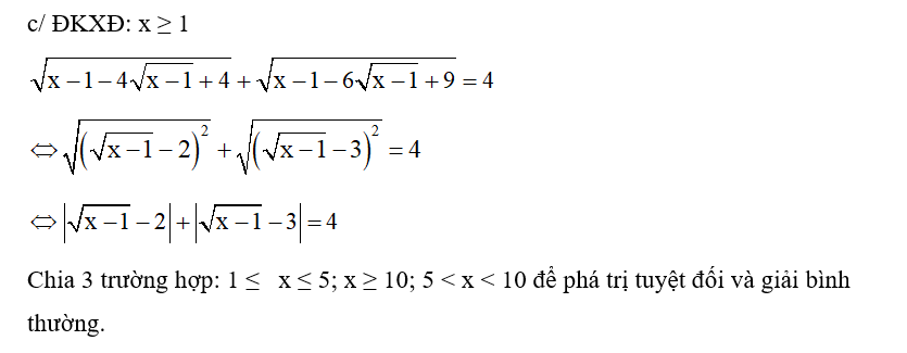 Giải các phương trình sau  a) x^2-6x+ căn bậc hai x^2-6x+7=5 (ảnh 2)