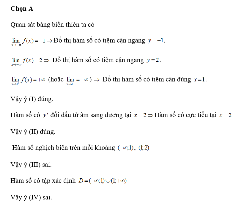 Cho hàm số y= f(x) có bảng biến thiên như hình vẽ. Có bao nhiêu khẳng định sai (ảnh 2)