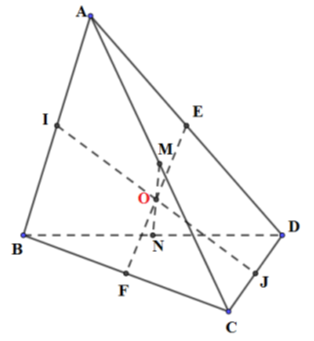 Bán kính mặt cầu ngoại tiếp tứ diện ABCD biết AB = CA = căn bậc hai 5, BC= AD = căn bậc hai 10 (ảnh 1)