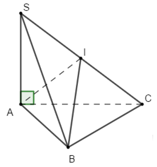 Cho hình chóp S.ABC có đáy ABC là tam giác vuông tại B với AB = 3a, BC = 4a, SA vuông góc (ABC) cạnh bên SC tạo với đáy góc (ảnh 1)
